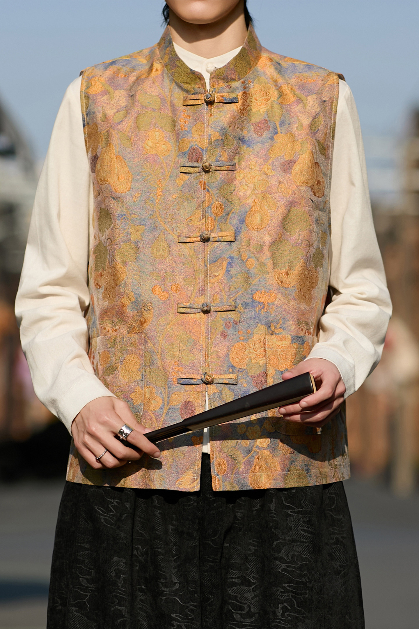 风唐装男士提花背心新中式风背心马甲A100-1316-P85,男装背心/马甲,电商A100