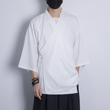 夏季风纯色休闲汉服开衫日系加大加宽加码电商A100-Y116-P55，男装民族服装，电商A100