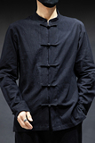 全棉中国风盘扣衬衫纯色1钱塘大厦4018-C610-P50，男装衬衫，电商A100