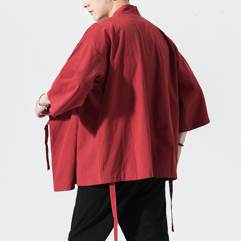 风纯色汉服开衫道袍DSA100-906-P50,男装民族服装,电商A100