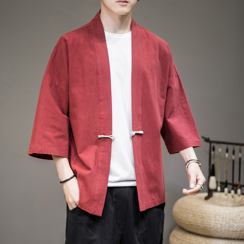 风民族风盘扣开衫DSA100-717-P40防晒服,男装民族服装,电商A100
