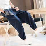 全棉灯笼束脚裤风民族风加大码休闲裤A100-SK16-P45，男装民族服装，电商A100