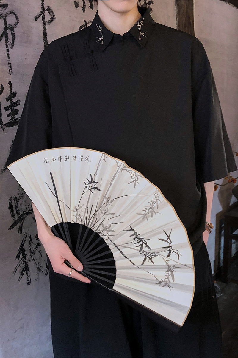 新中式风短袖衬衫电商A100-226-P65,男装衬衫,电商A100