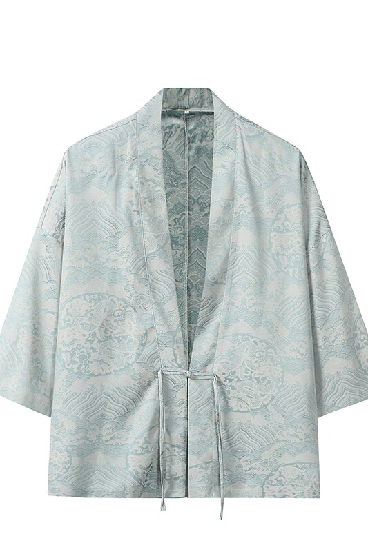 风龙纹冰丝汉服开衫外套古风禅服居士服道袍披风A100-721-P40,男装民族服装,电商A100