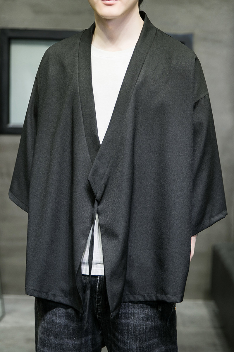 夏风日系风纯色休闲汉服开衫加大加宽加码电商A100-Y116-P55,男装民族服装,电商A100
