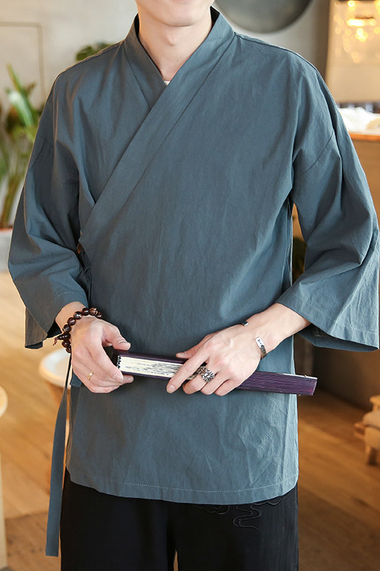风纯色汉服开衫道袍DSA100-906-P50,男装民族服装,电商A100