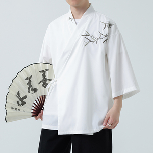 风新中式竹子绣花中袖开衫外袍电商A100-223-P60图片