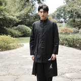 风绣花长外套电商A100-B31-P95，男装民族服装，电商A100
