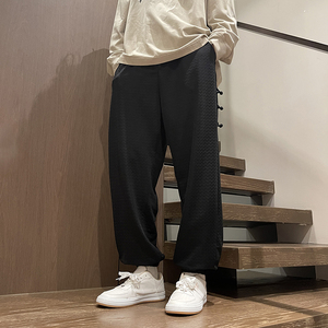 风立体盘口松紧宽松长裤电商A100-K7790-P55图片