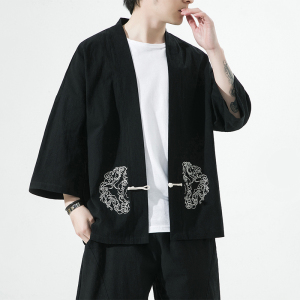 风汉服开衫刺绣盘扣精致防晒电商A100-731-p50男士宽松限68图片