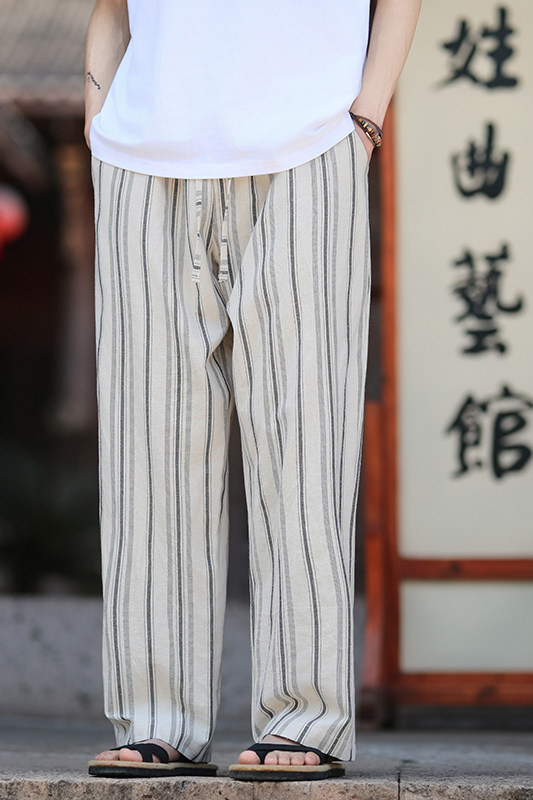 麻棉森系新风休闲长裤电商A100-MK2531-P75,男装休闲裤,电商A100