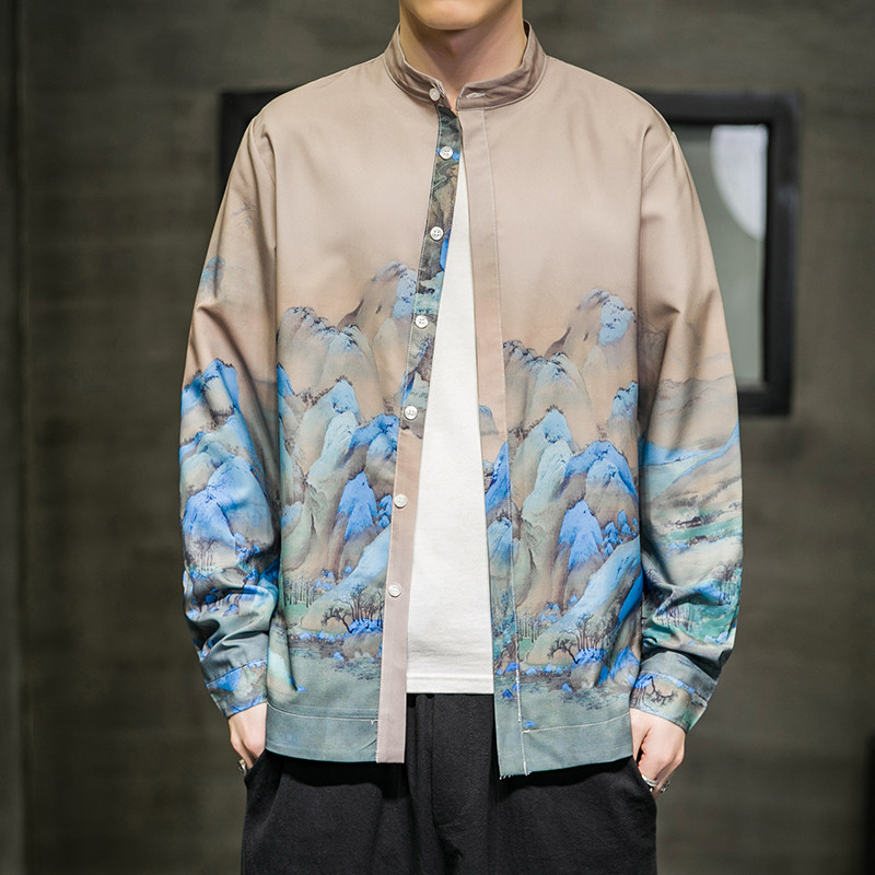 风画衬衫电商A100-1001-P60,男装衬衫,电商A100