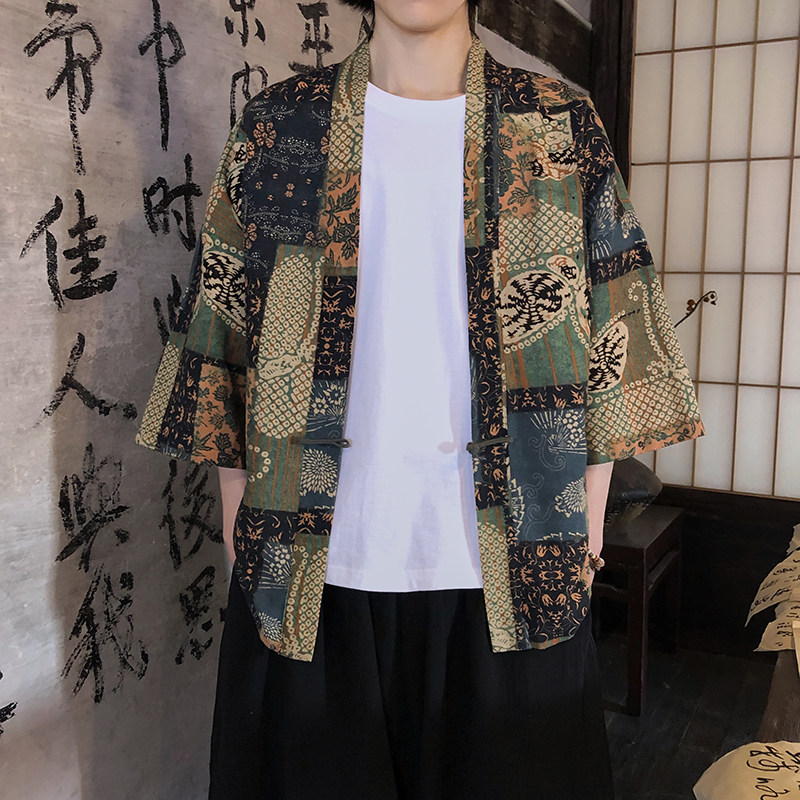 春夏新款民族风文艺时尚风开衫防晒衣电商A100-793-P40,男装防晒衣,电商A100