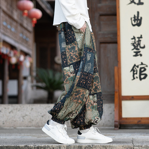 花色民族风束脚裤电商A100-K7780-P50图片