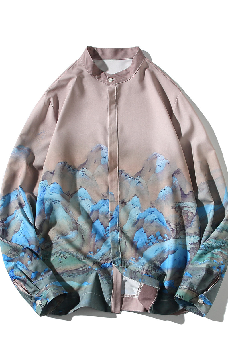 风画衬衫电商A100-1001-P60,男装衬衫,电商A100