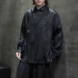 新中式风衬衫男士长袖唐装汉服改良盘扣衬衣电商A100-262-P65，男装衬衫，电商A100