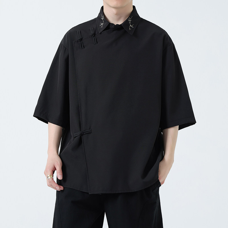 新中式风短袖衬衫电商A100-226-P65,男装衬衫,电商A100