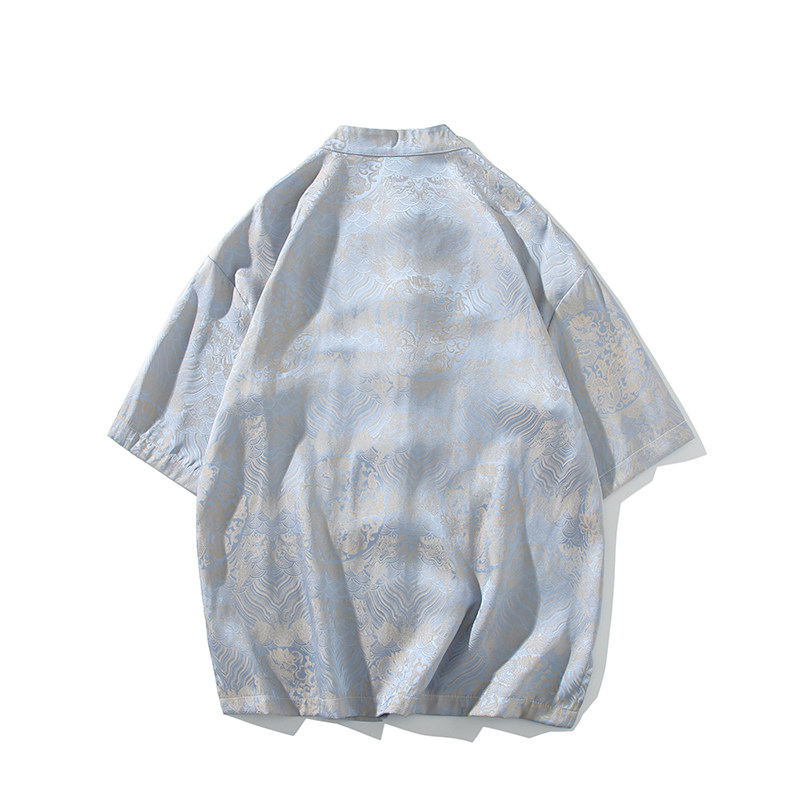 风新中式印花汉服衬衫电商A100-C311-P75,男装衬衫,电商A100