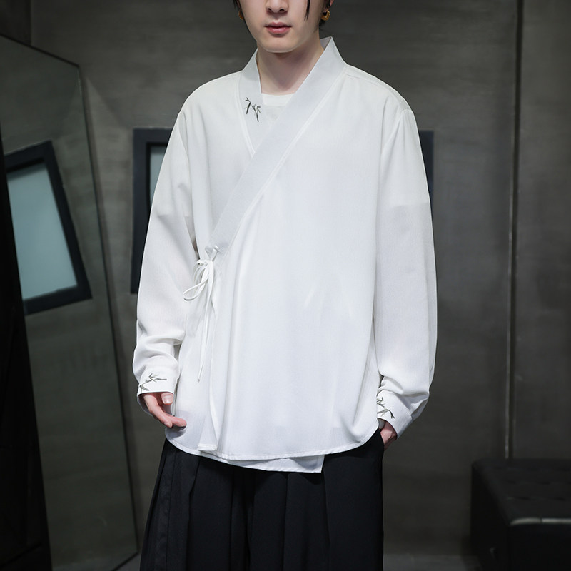 风纯色绣花防晒服汉服A100-236-P65,男装民族服装,电商A100
