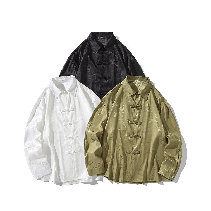 风提花衬衫男士长袖新中式男装盘扣唐装汉服电商A100-C39-P65,男装衬衫,电商A100