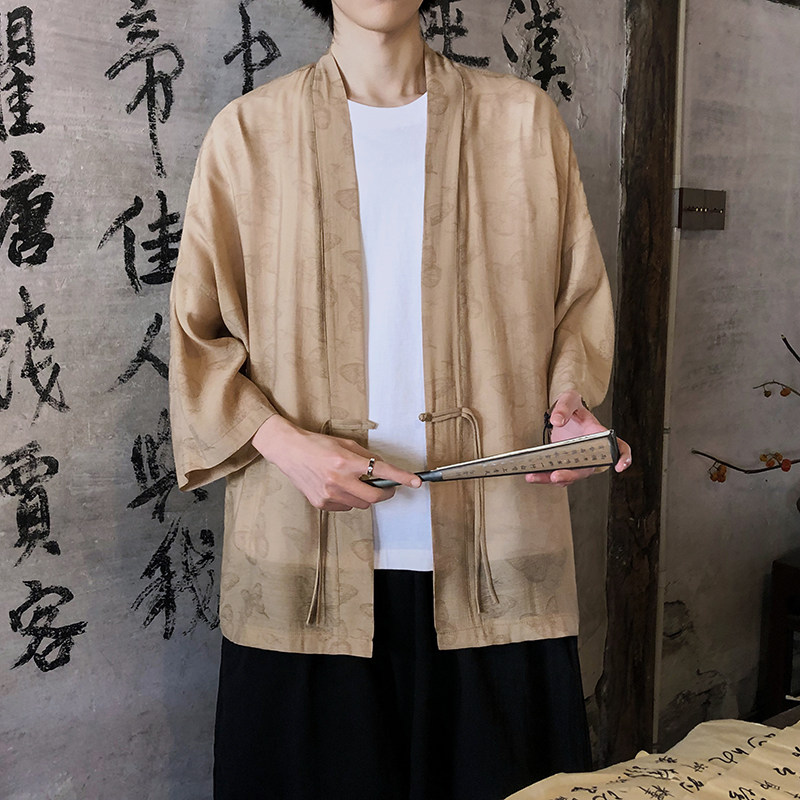 风汉服开衫披风道袍新中式大码夏季防防晒薄款A100-719-P45图片