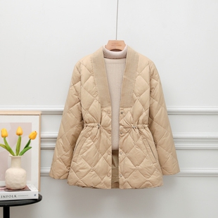 2025新款羽绒服女秋冬季轻薄收腰显瘦白鸭绒韩版时尚百搭洋气外套