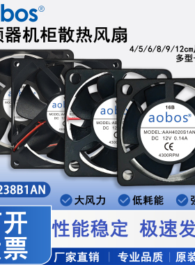 全新世合aobos AAM6020S2AN 456/8/9/12CM 24V变频器机柜散热风扇