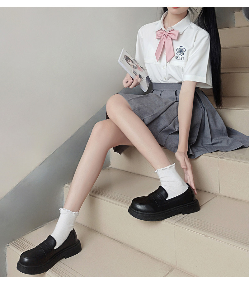 木村叔棕色基础款百搭学院风jk小皮鞋中学女生日系制服鞋子圆头夏