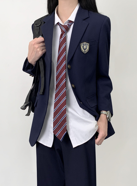 木村叔jk日系原创西装外套女生春秋季学院风女学生单排扣西服套装