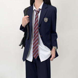 木村叔jk日系原创西装外套女生春秋季学院风女学生单排扣西服套装