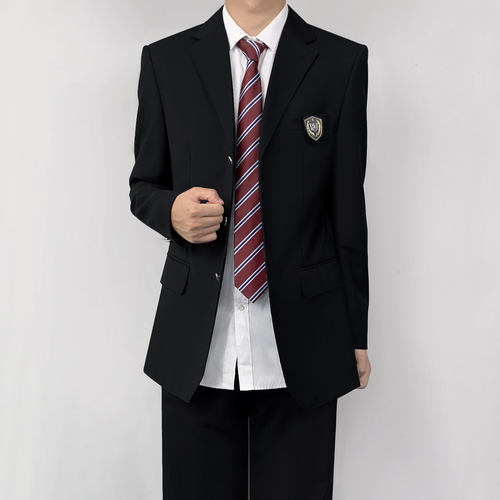 木村叔dk日系黑色西服外套男春秋季原创学院风学生正版西服西裤