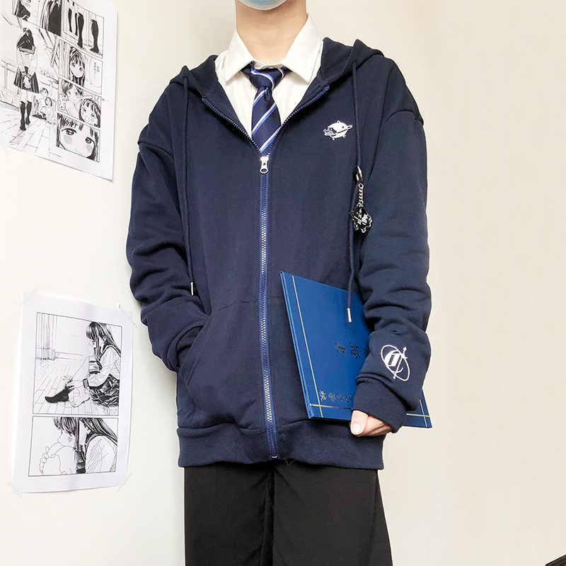 木村叔原创刺绣连帽卫衣