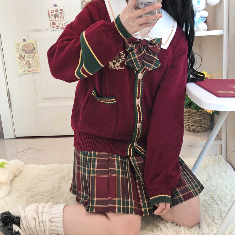 木村叔日系jk制服红色图片
