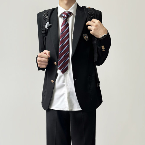木村叔dk日系西服男学生青少年学院风秋季原创校供感西装制服套装