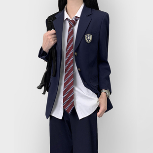 木村叔jk日系原创西装外套女生春秋季学院风女学生单排扣西服套装