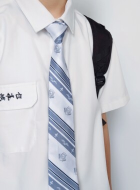 木村叔dk日系原创条纹手打领带jk制服男女生学生免打领结衬衫小物