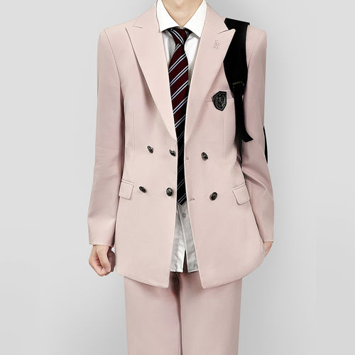木村叔dk日系复古粉色西服套装
