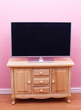 娃娃微缩家具场景塑料电视机摆件