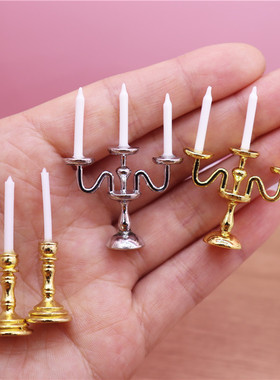 ob11小布娃娃屋配件场景道具烛台