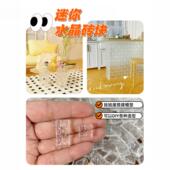 迷你水晶玻璃砖块模型bjd 娃娃屋搭建透白水波纹小砖块正方形砖块