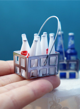 12ob11微缩金属蔬菜蓝酒水娃娃屋