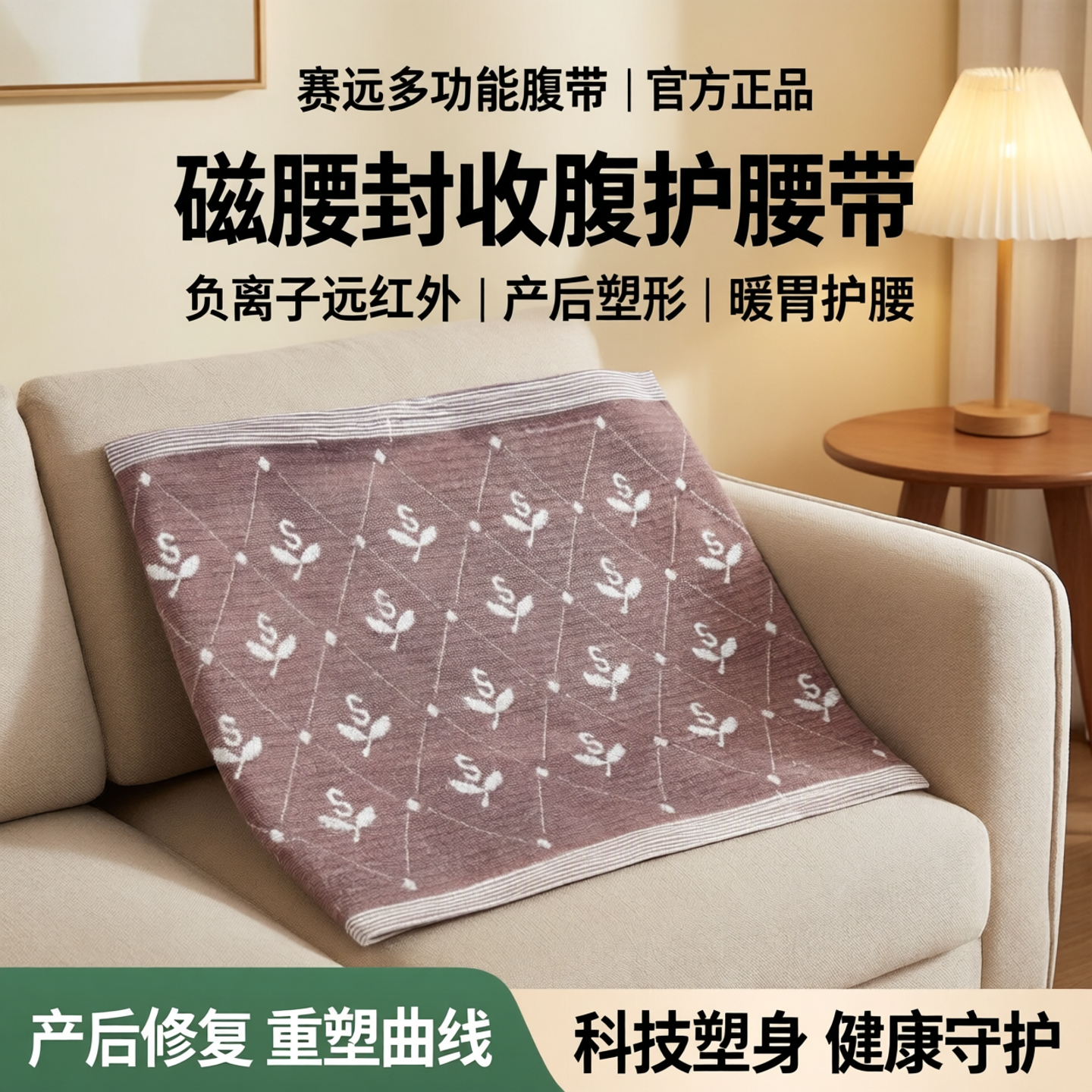 赛远多功能腹带磁腰封收腹护腰带负离远红塑身美体产后暖胃