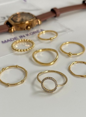 7个一套可以随意搭配的组合戒指