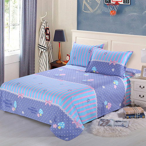 100%纯棉床单双人斜纹纯棉三件套