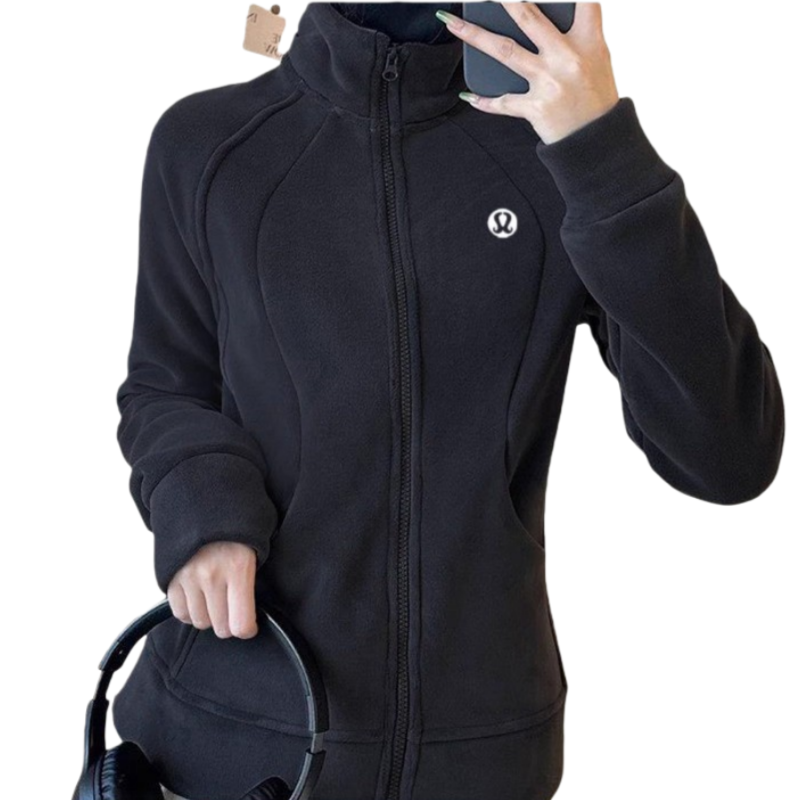 【特价秒杀】LUULUSDWDD修身摇粒绒卫衣外套女款春秋季冬季瑜伽服