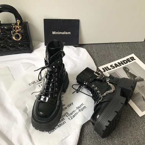 马丁靴女秋季英伦风Y2K朋克