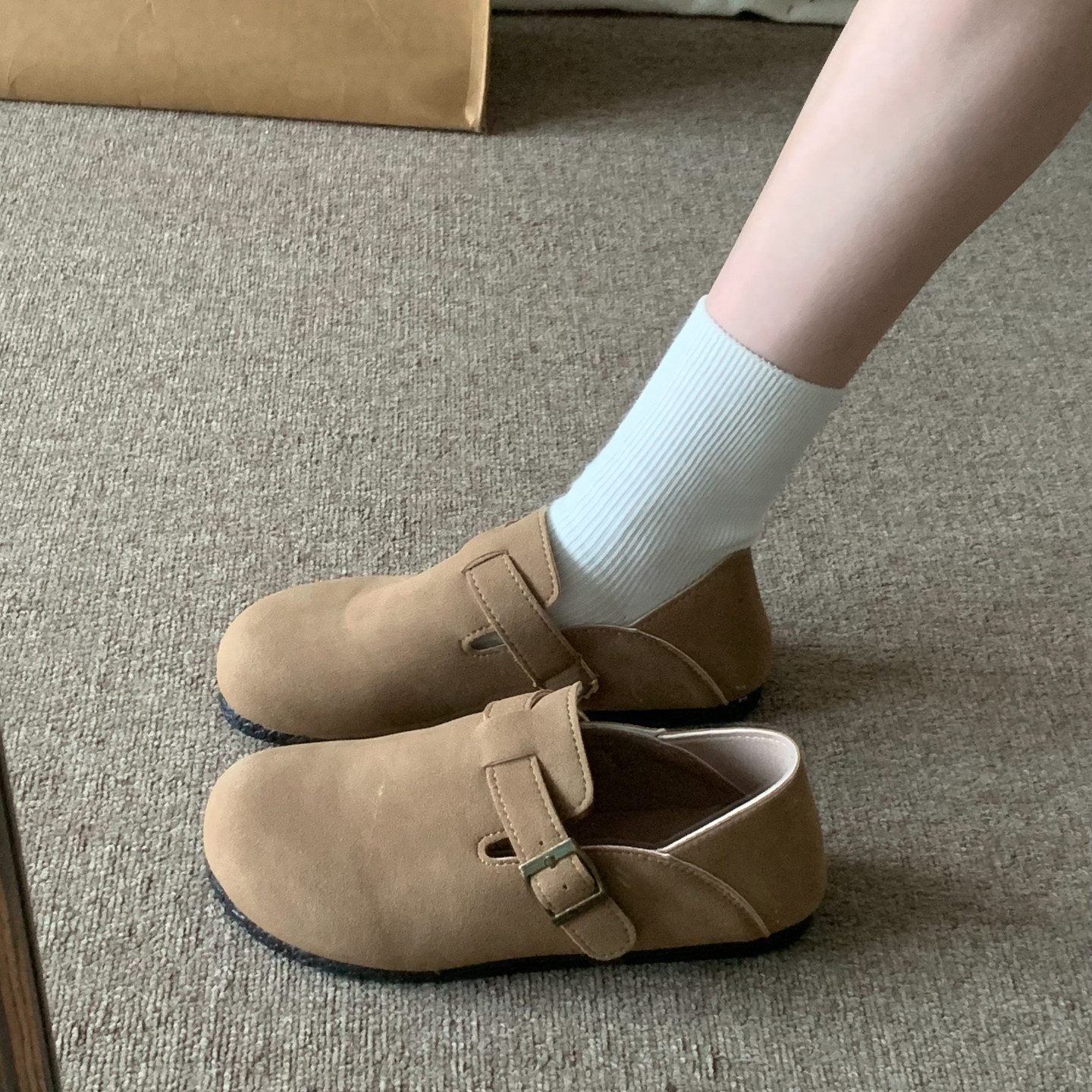 踩屎感两穿孕妇勃肯鞋女款2025新款秋季一脚蹬单鞋大码豆豆乐福鞋,女鞋,勃肯鞋/软木鞋,淘宝优惠券,粉丝福利购,淘宝优惠卷