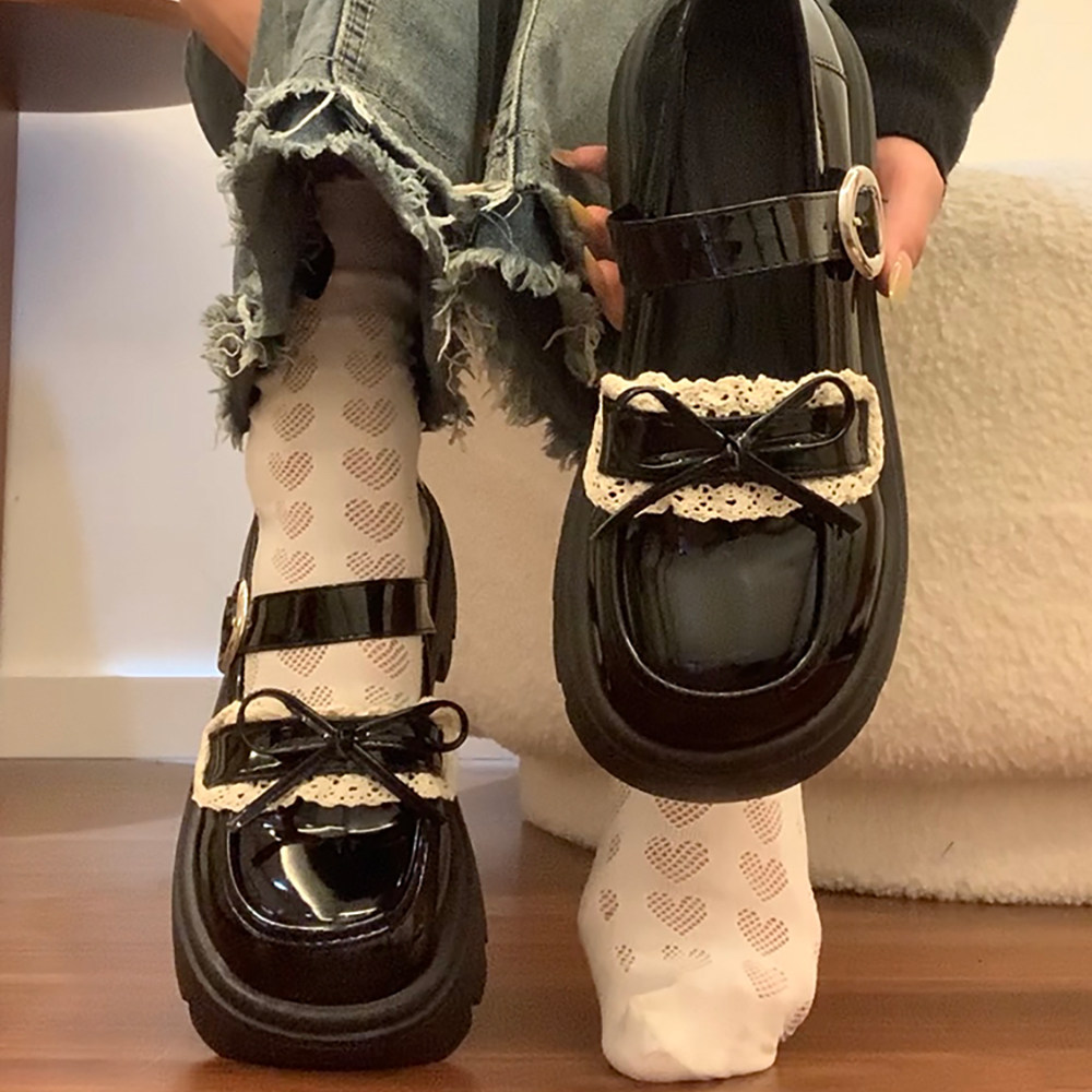 黑色圆头厚底小皮鞋女2025新款秋季英伦风百搭复古法式JK玛丽珍鞋,女鞋,玛丽珍鞋,淘宝优惠券,粉丝福利购,淘宝优惠卷