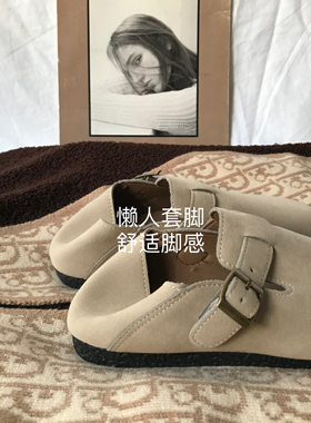 博肯鞋百搭懒人一脚蹬小皮鞋