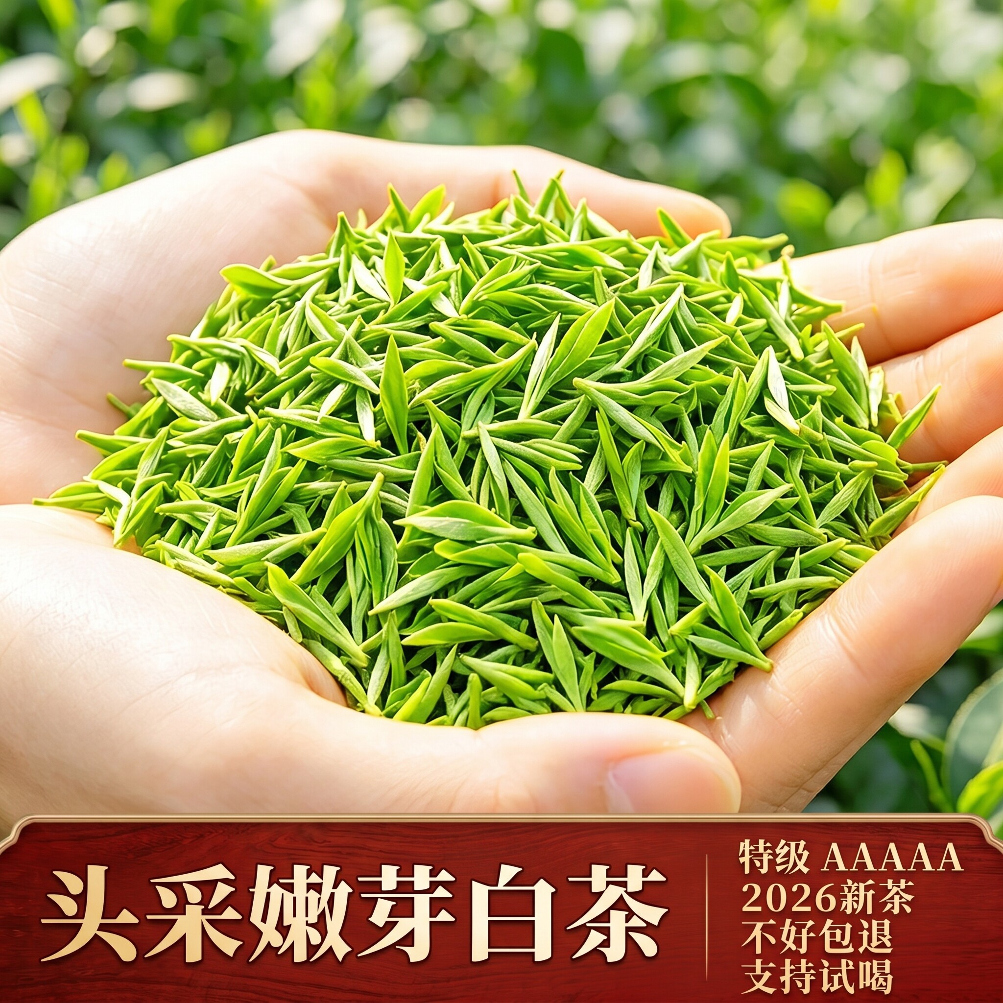 【头采嫩芽白茶一芽一叶】安吉产2026新茶浓香型6A耐泡送礼高档